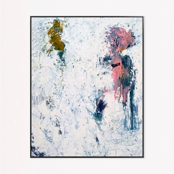 Abstract Painting – Original Wall Art – Large Oil & Acrylic Painting on Canvas – Modern Minimalist Canvas Art – “Forgotten Memories”