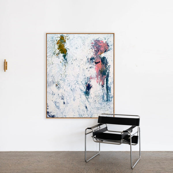 Abstract Painting – Original Wall Art – Large Oil & Acrylic Painting on Canvas – Modern Minimalist Canvas Art – “Forgotten Memories”