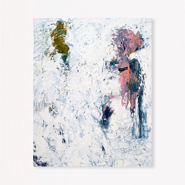 Abstract Painting – Original Wall Art – Large Oil & Acrylic Painting on Canvas – Modern Minimalist Canvas Art – “Forgotten Memories”
