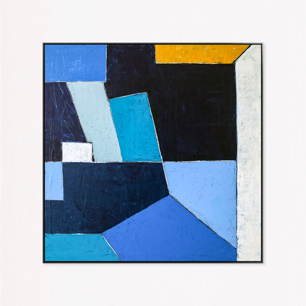 Abstract Painting – Original Wall Art – Large Oil & Acrylic Painting on Canvas – Modern Minimalist Contemporary Canvas Art – “Geometry II”