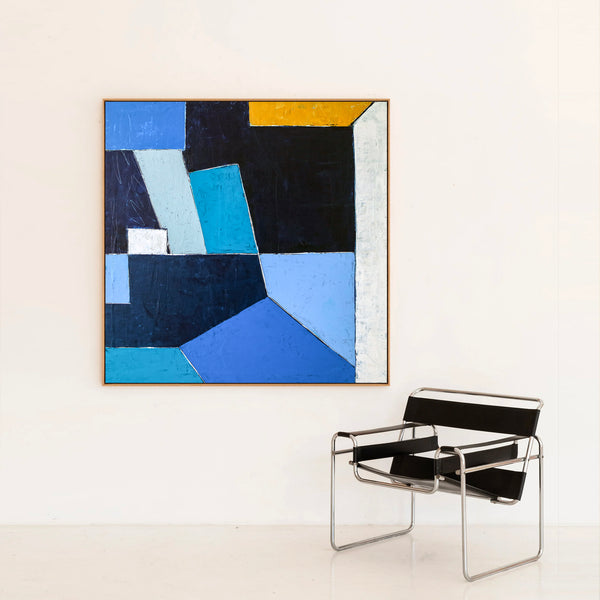 Abstract Painting – Original Wall Art – Large Oil & Acrylic Painting on Canvas – Modern Minimalist Contemporary Canvas Art – “Geometry II”