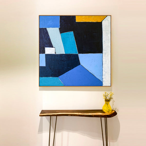 Abstract Painting – Original Wall Art – Large Oil & Acrylic Painting on Canvas – Modern Minimalist Contemporary Canvas Art – “Geometry II”