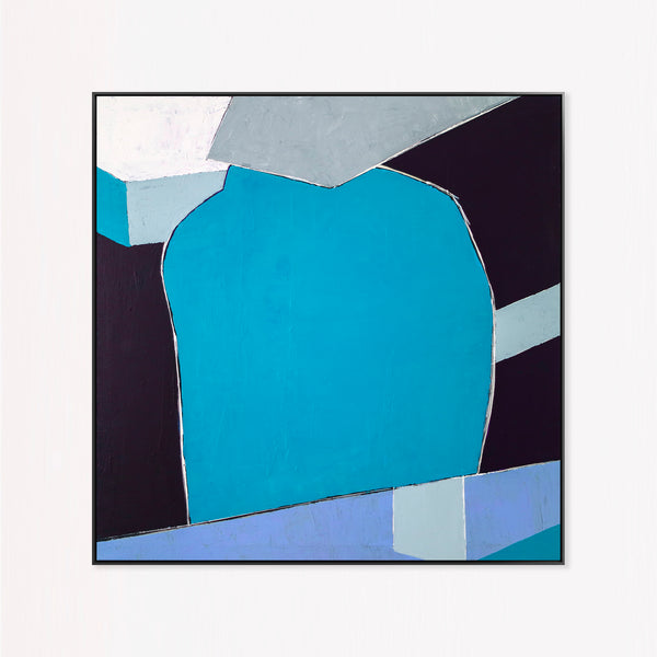 Abstract Painting – Original Wall Art – Large Oil & Acrylic Painting on Canvas – Modern Minimalist Contemporary Canvas Art – “Geometry I”