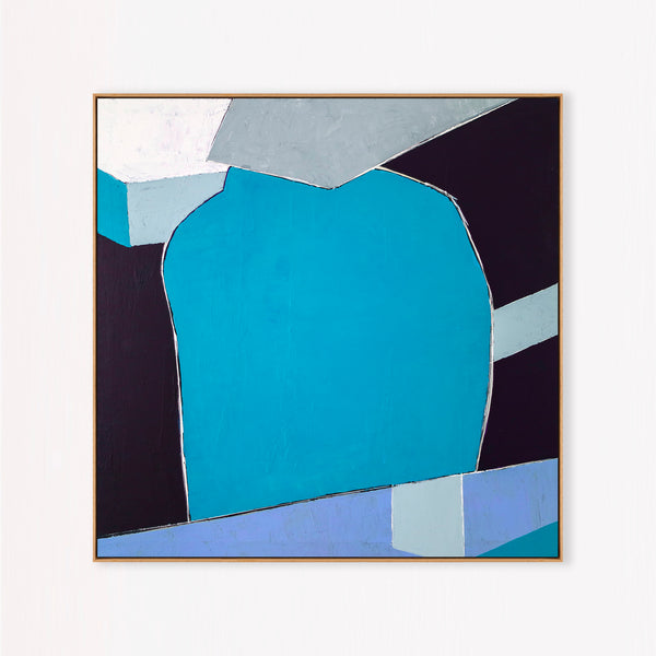 Abstract Painting – Original Wall Art – Large Oil & Acrylic Painting on Canvas – Modern Minimalist Contemporary Canvas Art – “Geometry I”
