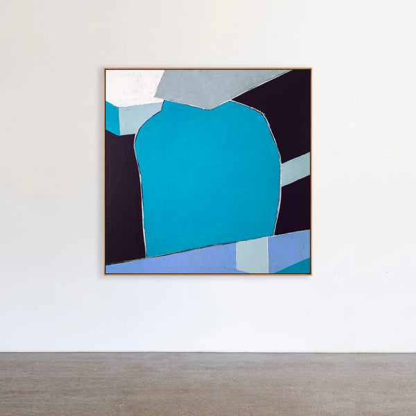 Abstract Painting – Original Wall Art – Large Oil & Acrylic Painting on Canvas – Modern Minimalist Contemporary Canvas Art – “Geometry I”