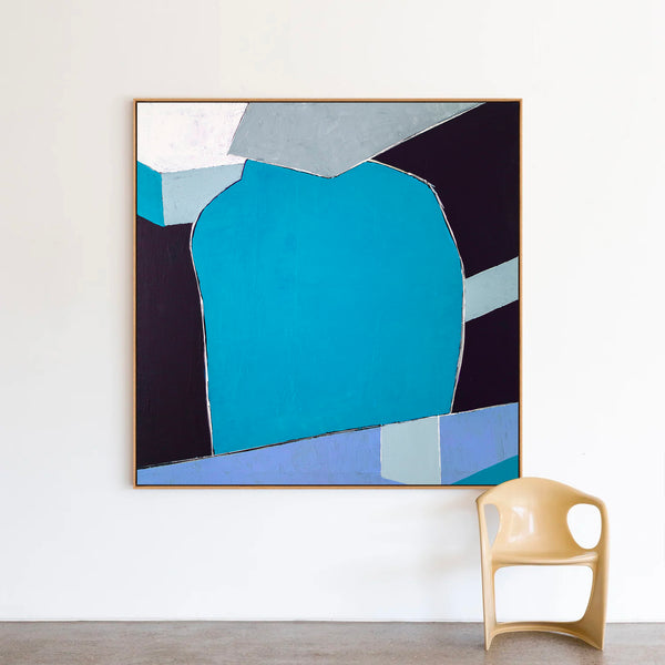 Abstract Painting – Original Wall Art – Large Oil & Acrylic Painting on Canvas – Modern Minimalist Contemporary Canvas Art – “Geometry I”