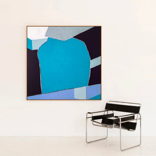 Abstract Painting – Original Wall Art – Large Oil & Acrylic Painting on Canvas – Modern Minimalist Contemporary Canvas Art – “Geometry I”