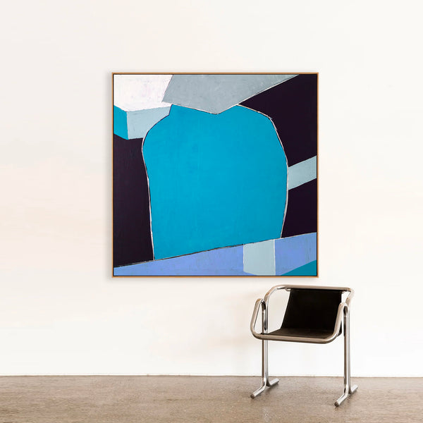 Abstract Painting – Original Wall Art – Large Oil & Acrylic Painting on Canvas – Modern Minimalist Contemporary Canvas Art – “Geometry I”