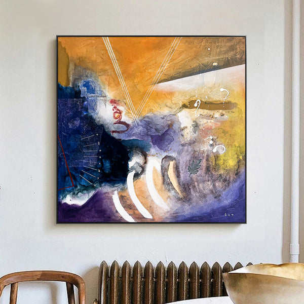 Abstract Painting Original, Expressionism in Modern Abstract Wall Art | Gratia Somnio I (40"x40")