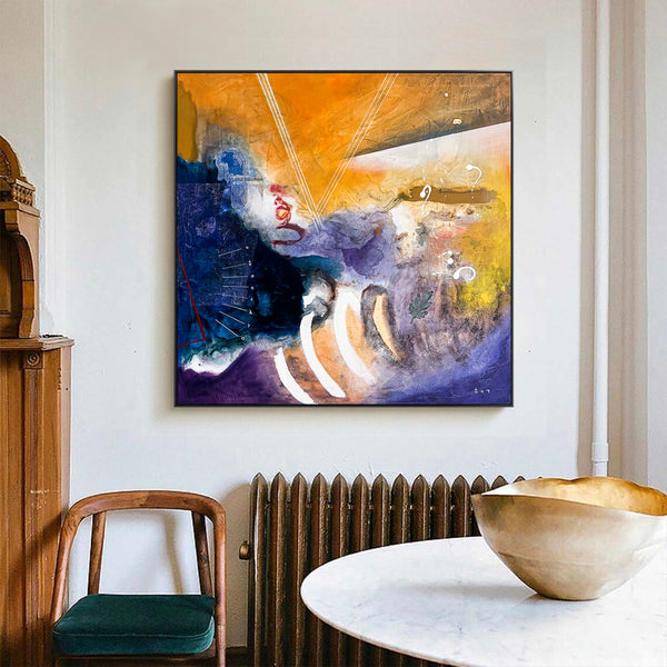 Abstract Painting Original, Expressionism in Modern Abstract Wall Art | Gratia Somnio I (40"x40")