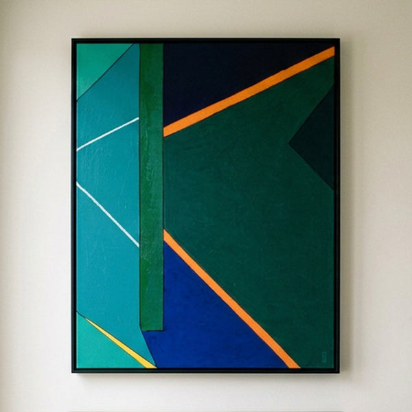 Sage Green Minimalist Abstract Wall Art — Original Oil Painting, Textured Canvas — "Grun Stille"