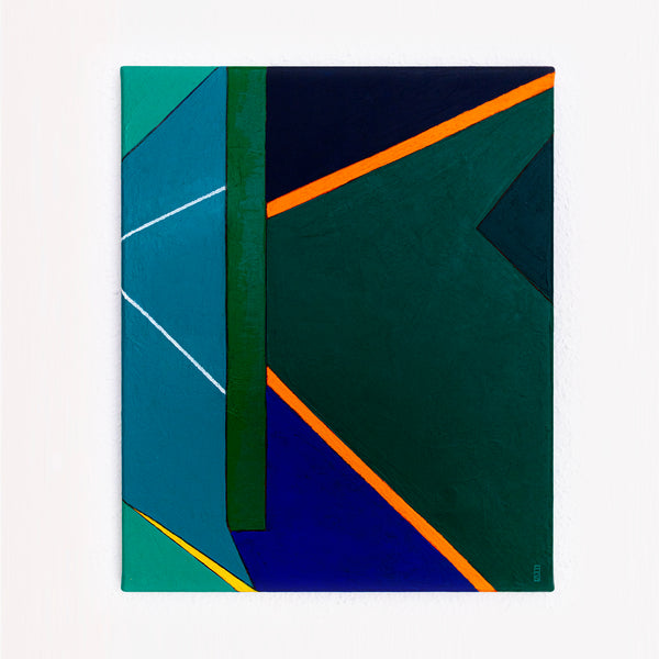 Sage Green Minimalist Abstract Wall Art — Original Oil Painting, Textured Canvas — "Grun Stille"
