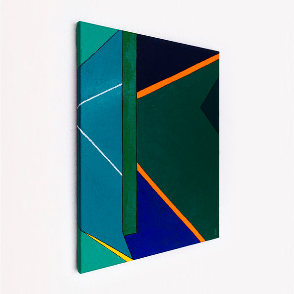 Sage Green Minimalist Abstract Wall Art — Original Oil Painting, Textured Canvas — "Grun Stille"