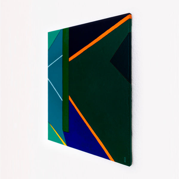 Sage Green Minimalist Abstract Wall Art — Original Oil Painting, Textured Canvas — "Grun Stille"