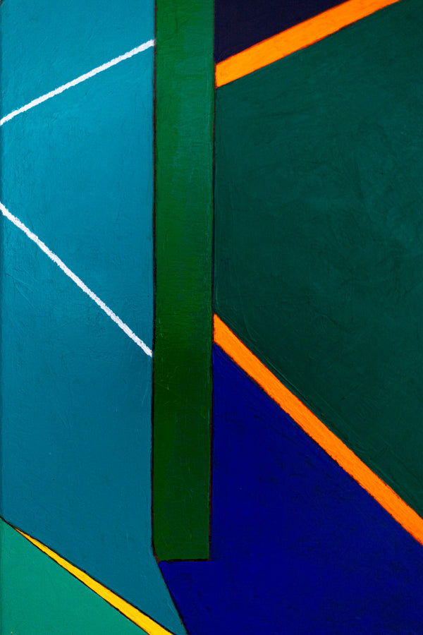 Sage Green Minimalist Abstract Wall Art — Original Oil Painting, Textured Canvas — "Grun Stille"