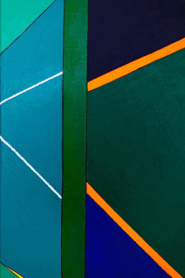 Sage Green Minimalist Abstract Wall Art — Original Oil Painting, Textured Canvas — "Grun Stille"