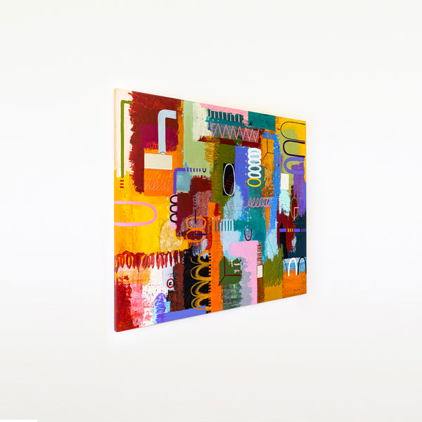 Bold Imaginations Modern Abstract Painting, Canvas Wall Art through Mixed Media | Haeyum II (72"x60")