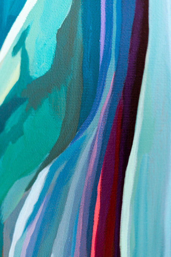 Abstract Painting – Original Wall Art – Acrylic & Oil Painting on Canvas – Large Orange Modern Artwork – "Harmonia" (30"x40" | 76x100cm)