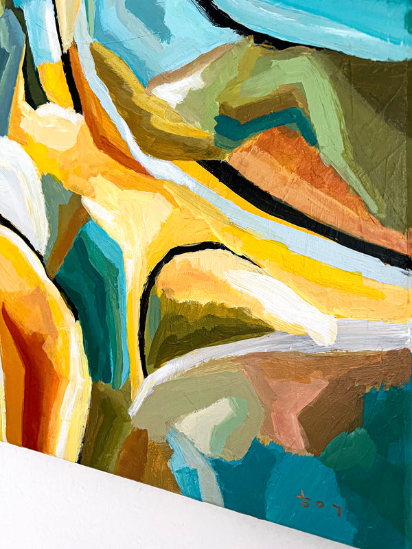 Abstract Painting Original, Expressionism in Modern Abstract Wall Art |  Harmonia (20"x20")