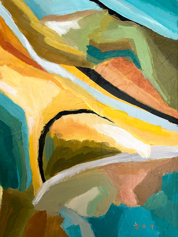 Abstract Painting Original, Expressionism in Modern Abstract Wall Art |  Harmonia (20"x20")