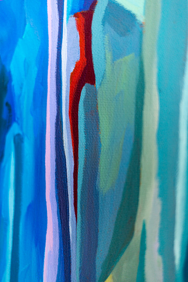 Abstract Painting – Original Wall Art – Acrylic & Oil Painting on Canvas – Large Orange Modern Artwork – "Harmonia" (30"x40" | 76x100cm)