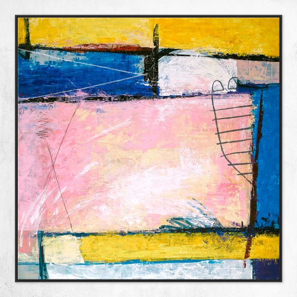 Beacon of Positivity in Original Modern Abstract Acrylic Painting, Large Canvas Wall Art | Hope (Square Ver.)
