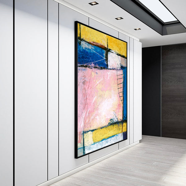 Original Modern Abstract Acrylic Painting, Large Canvas Wall Art, Offering a Vibrant Journey through Time | Hope