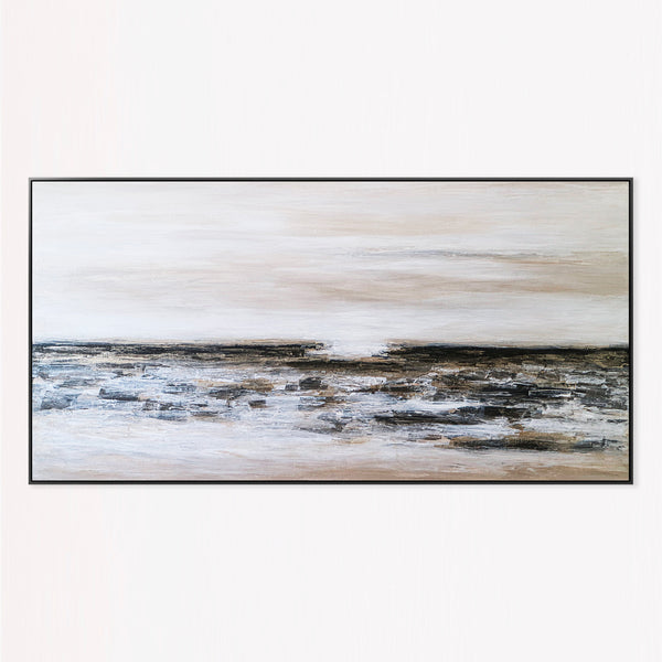 Abstract Painting – Original Wall Art – Large Oil & Acrylic Painting on Canvas – Modern Minimalist Contemporary Canvas Art – “Horizon II”