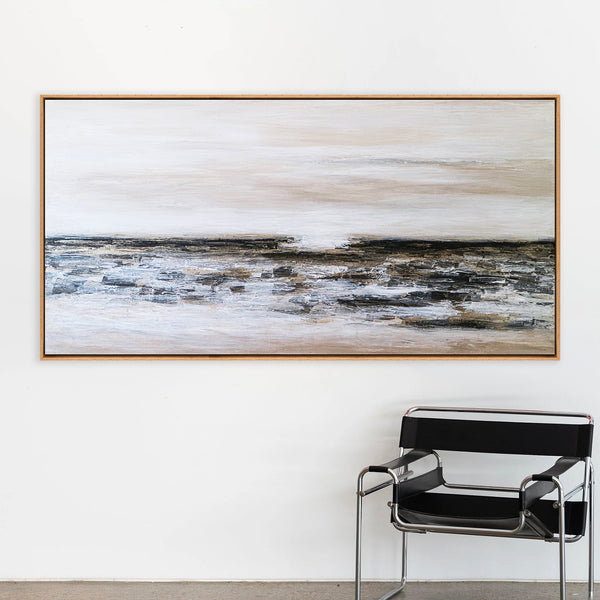 Abstract Painting – Original Wall Art – Large Oil & Acrylic Painting on Canvas – Modern Minimalist Contemporary Canvas Art – “Horizon II”