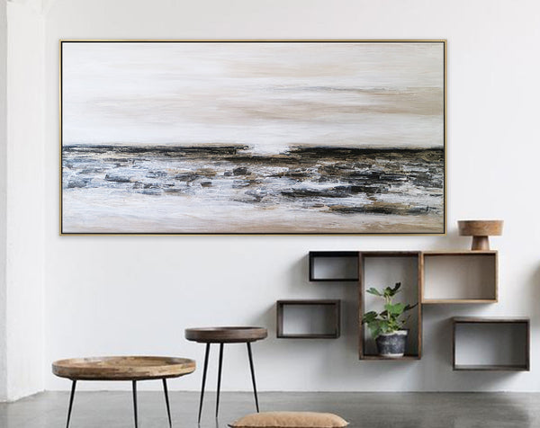 Abstract Painting – Original Wall Art – Large Oil & Acrylic Painting on Canvas – Modern Minimalist Contemporary Canvas Art – “Horizon II”