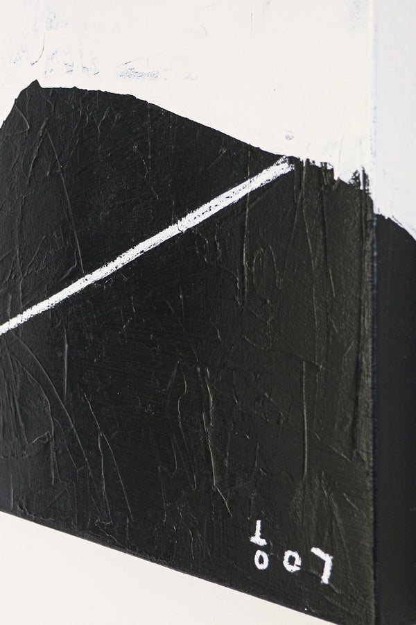 Bold Expression of Absence in Black and White Original Abstract Painting, Modern Canvas Wall Art | In absentia (40"x30")