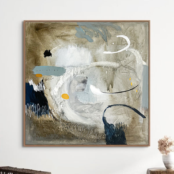 Dynamic Abstract Painting Original, Expressionism in Modern Abstract Wall Art | Initium (40"x40")