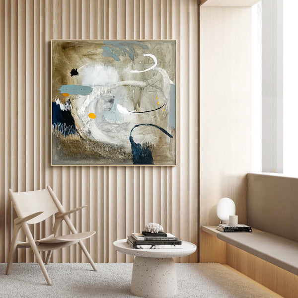 Dynamic Abstract Painting Original, Expressionism in Modern Abstract Wall Art | Initium (40"x40")