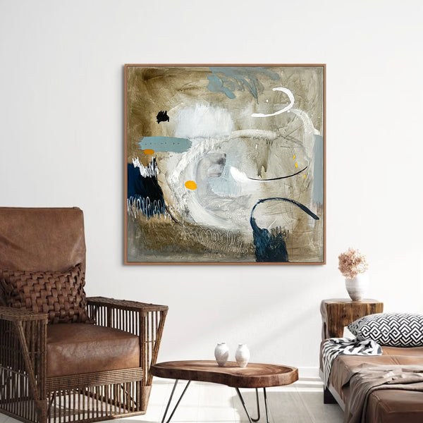 Dynamic Abstract Painting Original, Expressionism in Modern Abstract Wall Art | Initium (40"x40")