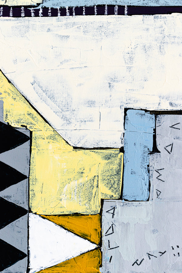 Geometric Abstract Original Painting, Journey of Sleepless Nights in Modern Abstract Wall Art | Insomnia I (24"x24")