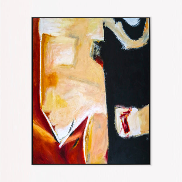 Abstract Painting – Original Wall Art – Large Oil & Acrylic Painting on Canvas – Modern Minimalist Canvas Art – “In That Manner”