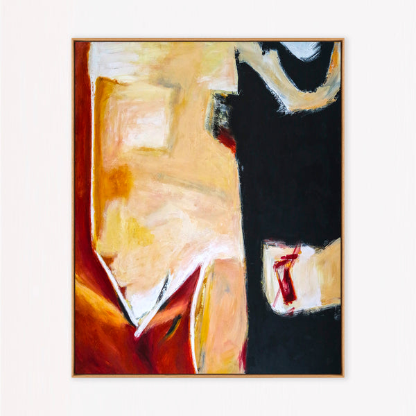 Abstract Painting – Original Wall Art – Large Oil & Acrylic Painting on Canvas – Modern Minimalist Canvas Art – “In That Manner”