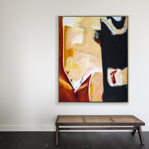 Abstract Painting – Original Wall Art – Large Oil & Acrylic Painting on Canvas – Modern Minimalist Canvas Art – “In That Manner”