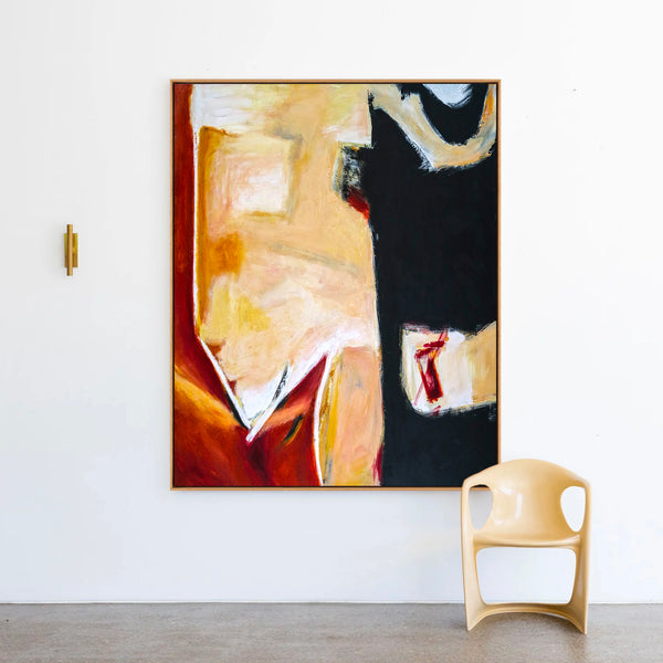 Abstract Painting – Original Wall Art – Large Oil & Acrylic Painting on Canvas – Modern Minimalist Canvas Art – “In That Manner”