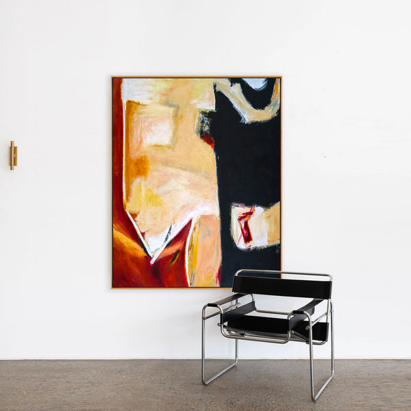 Abstract Painting – Original Wall Art – Large Oil & Acrylic Painting on Canvas – Modern Minimalist Canvas Art – “In That Manner”