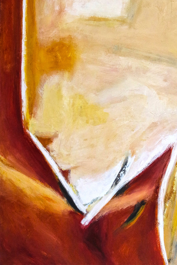 Abstract Painting – Original Wall Art – Large Oil & Acrylic Painting on Canvas – Modern Minimalist Canvas Art – “In That Manner”