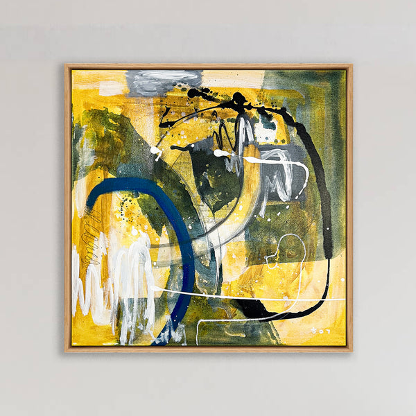 Abstract Painting Original, Expressionism in Modern Abstract Wall Art |  Intrafin II (24"x24")