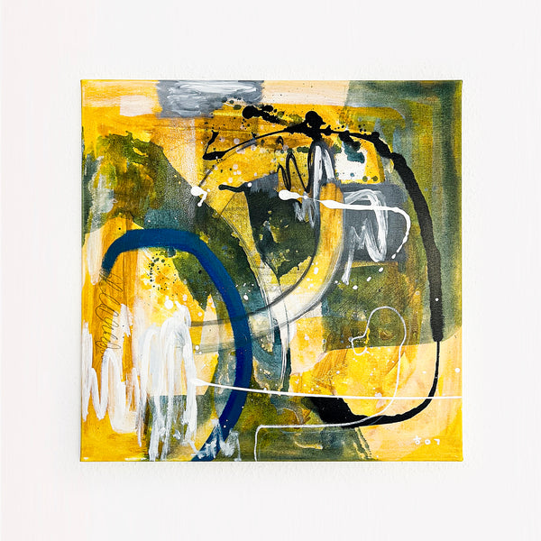 Abstract Painting Original, Expressionism in Modern Abstract Wall Art |  Intrafin II (24"x24")