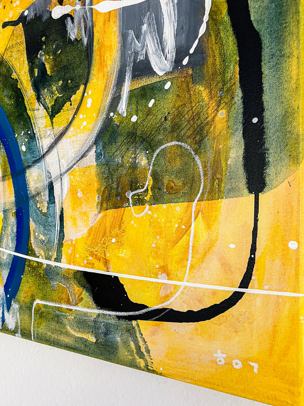 Abstract Painting Original, Expressionism in Modern Abstract Wall Art |  Intrafin II (24"x24")
