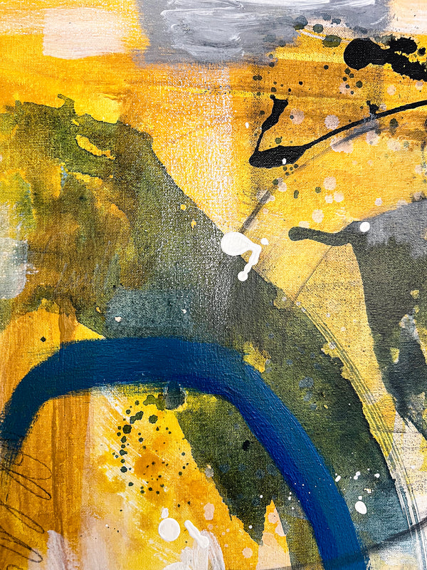 Abstract Painting Original, Expressionism in Modern Abstract Wall Art |  Intrafin II (24"x24")