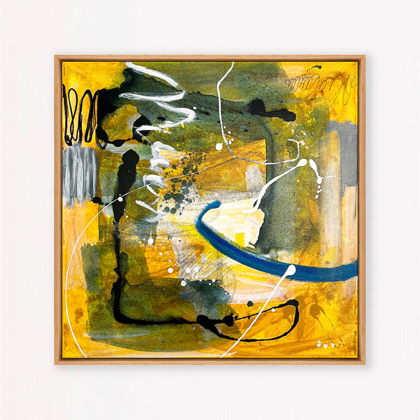 Abstract Painting Original, Expressionism in Modern Abstract Wall Art |  Intrafin I (24"x24")