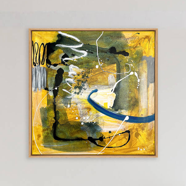 Abstract Painting Original, Expressionism in Modern Abstract Wall Art |  Intrafin I (24"x24")