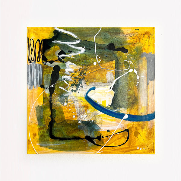 Abstract Painting Original, Expressionism in Modern Abstract Wall Art |  Intrafin I (24"x24")