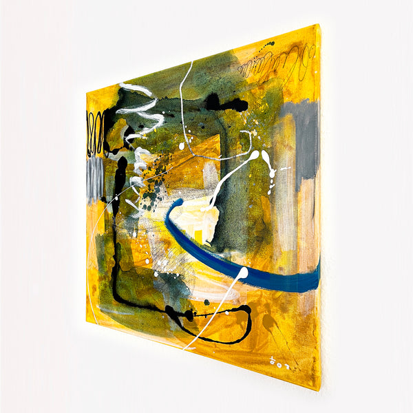 Abstract Painting Original, Expressionism in Modern Abstract Wall Art |  Intrafin I (24"x24")
