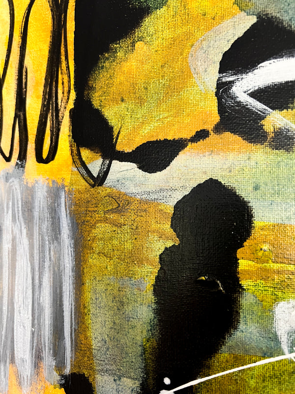 Abstract Painting Original, Expressionism in Modern Abstract Wall Art |  Intrafin I (24"x24")